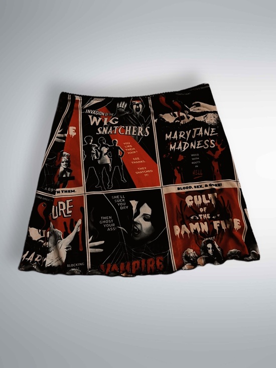 Dolls Kill Dresses & Skirts - Dolls Kill Horror Comic Panel Mini Skirt - Black & Red